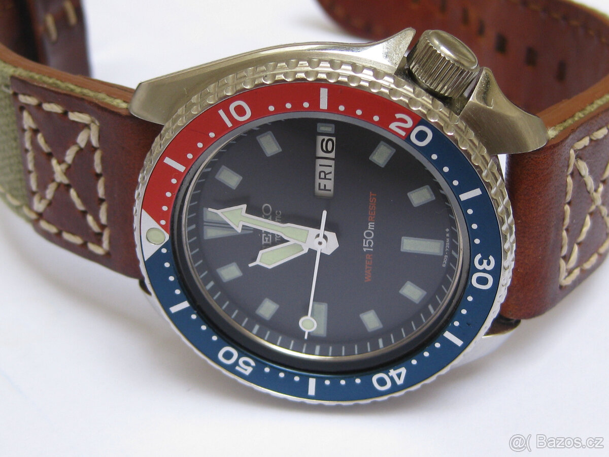 Vintage SEIKO DIVER AUTOMATIC WR 150m - 80-te roky