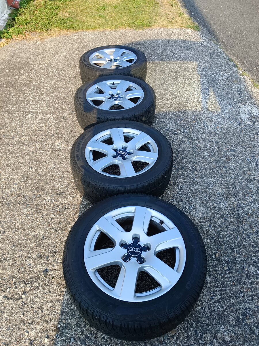 Alu kola Audi r17, 5x112, 225/55 zimní