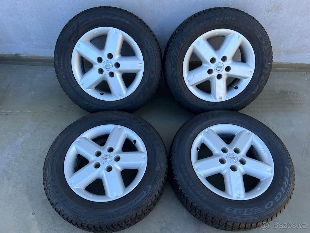 Alu kola Nissan X-Trail 6,5X16 5X114,3 ET40 215/65R16 zimní