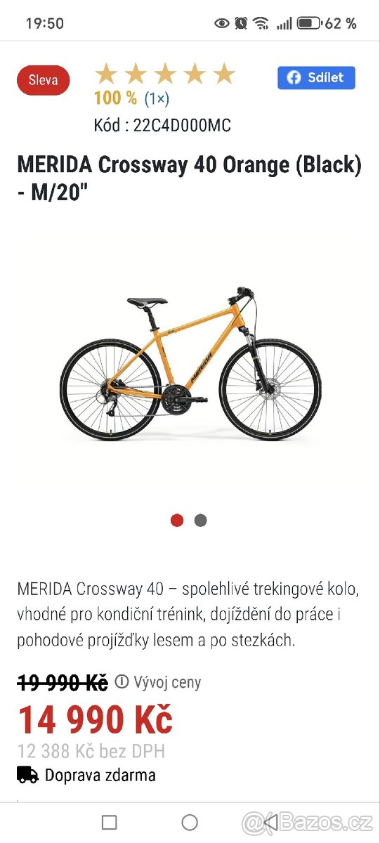 Merida Crosway 40 Velikost L.