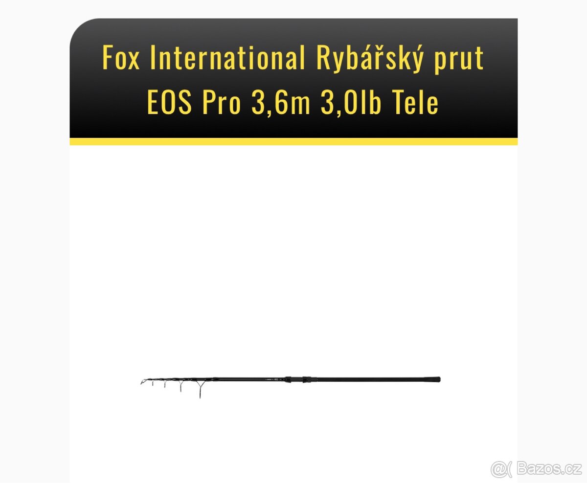 Fox Eos Pro Tele Rods 12ft  3lb (360cm) NOVÝ