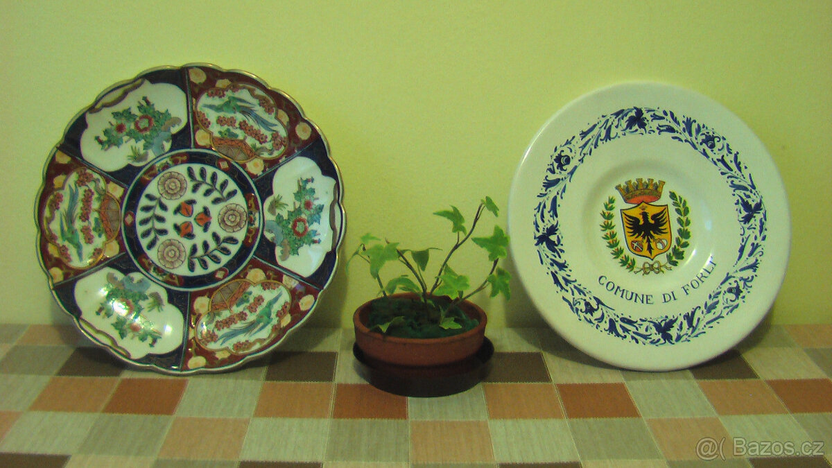 CACF FAENZA-italská keramika, GOLD IMARI- japonský porcelán