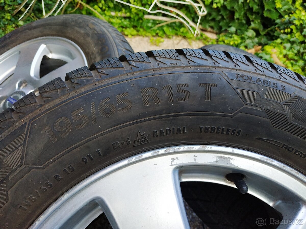 4xNOVÉ zimní pneu 195/65 R15 91t polaris 5 na ALU diskach