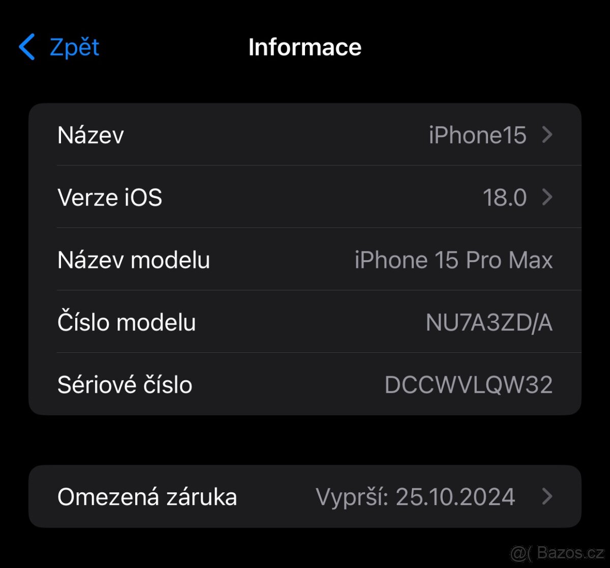 iPhone 15 pro max 256GB