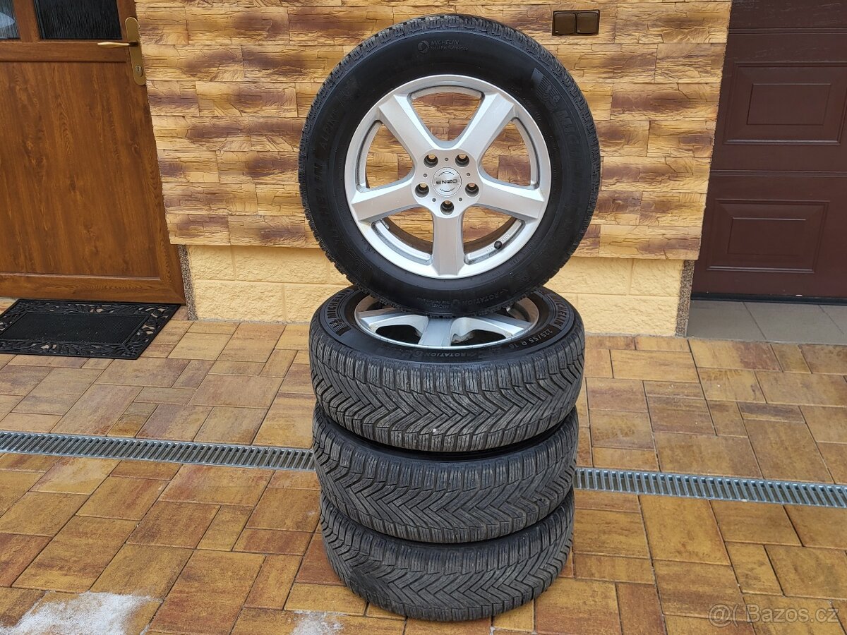 Prodám zimní sadu pneu 225/55R16 - ET48 - Dot 2722