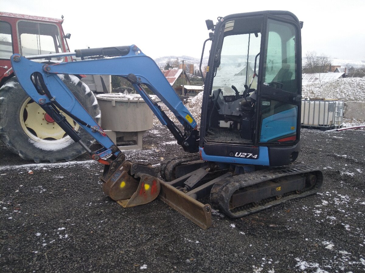 minibagr Kubota U27-4 rok 15 najeto 3800 mth,Lehnhoff MS 03