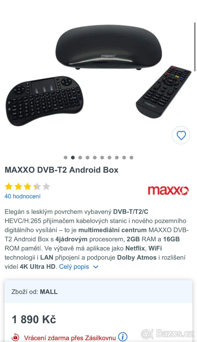 MAXXO DVB - T2 Android box