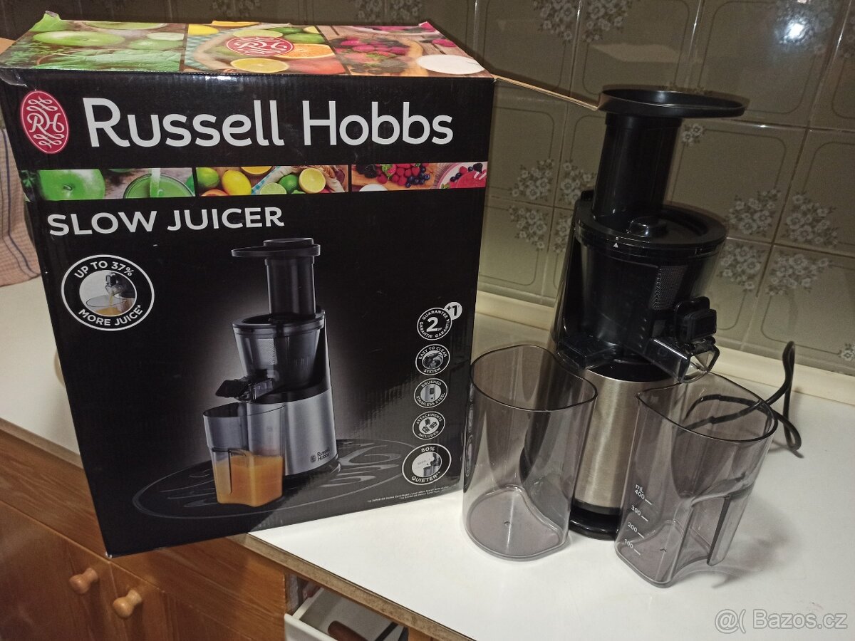 Odšťavňovač RUSSELL HOBBS 25170-56 Slow Juicer černý/nerez