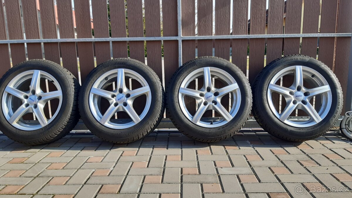 Alu kola 5x112 r16 zimní pneu Continental