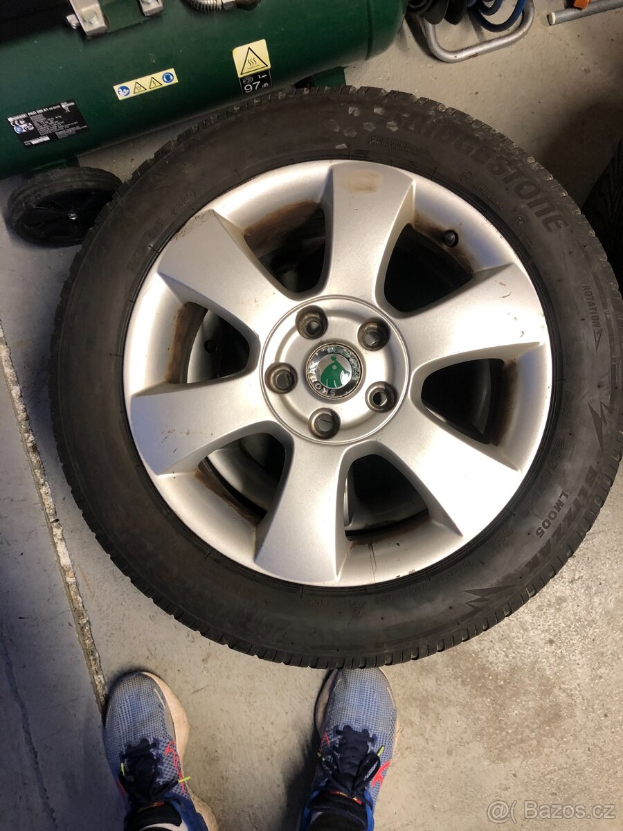 Originální ALU kola Škoda Lyra - zimní 205/55R16 - Octavia 2