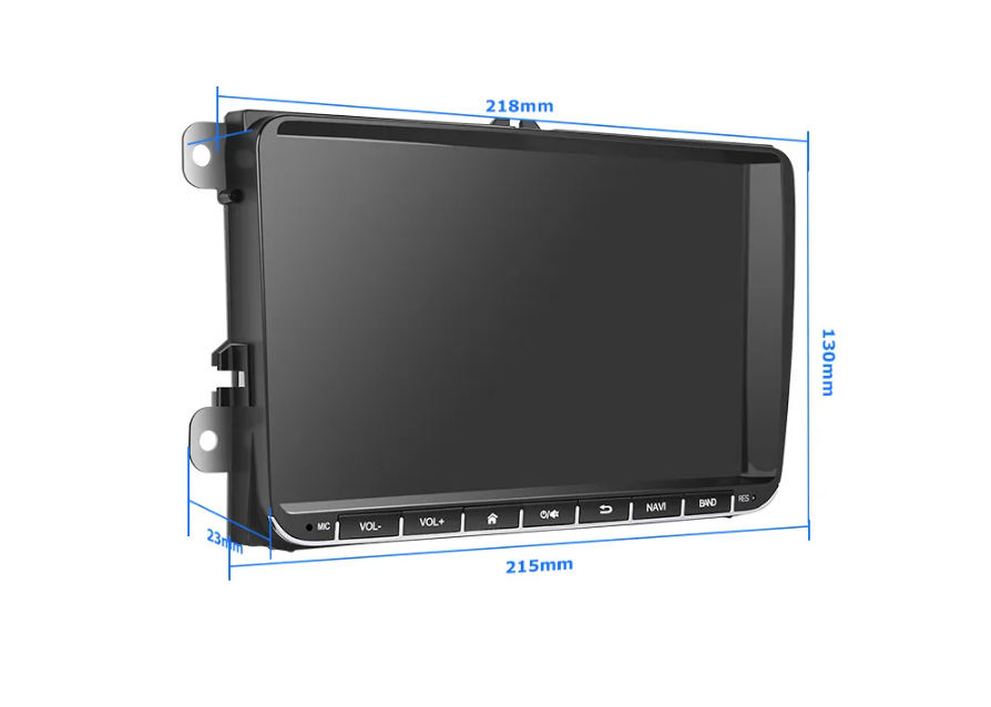 9" 2DIN Autorádio do Volkswagen ŠKODA, SEAT GPS