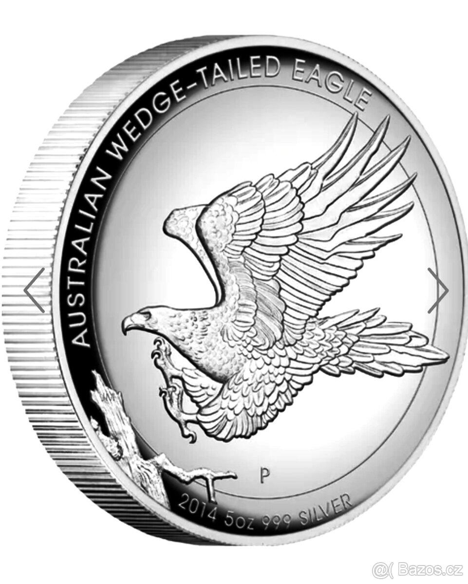 investiční stríbro - wedge-tailed eagle 5oz HR