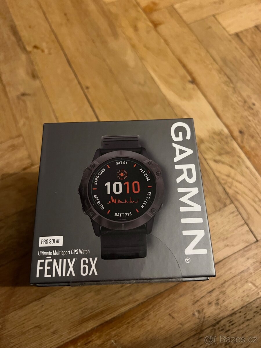 Garmin fenix6X PRO Solar, TitaniumGrayDLC/Black Band (MAP/Mu