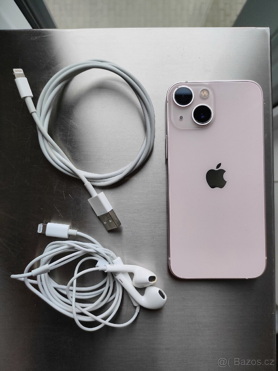 iPhone 13 mini Růžový 128 gb. + kabel a sluchátka