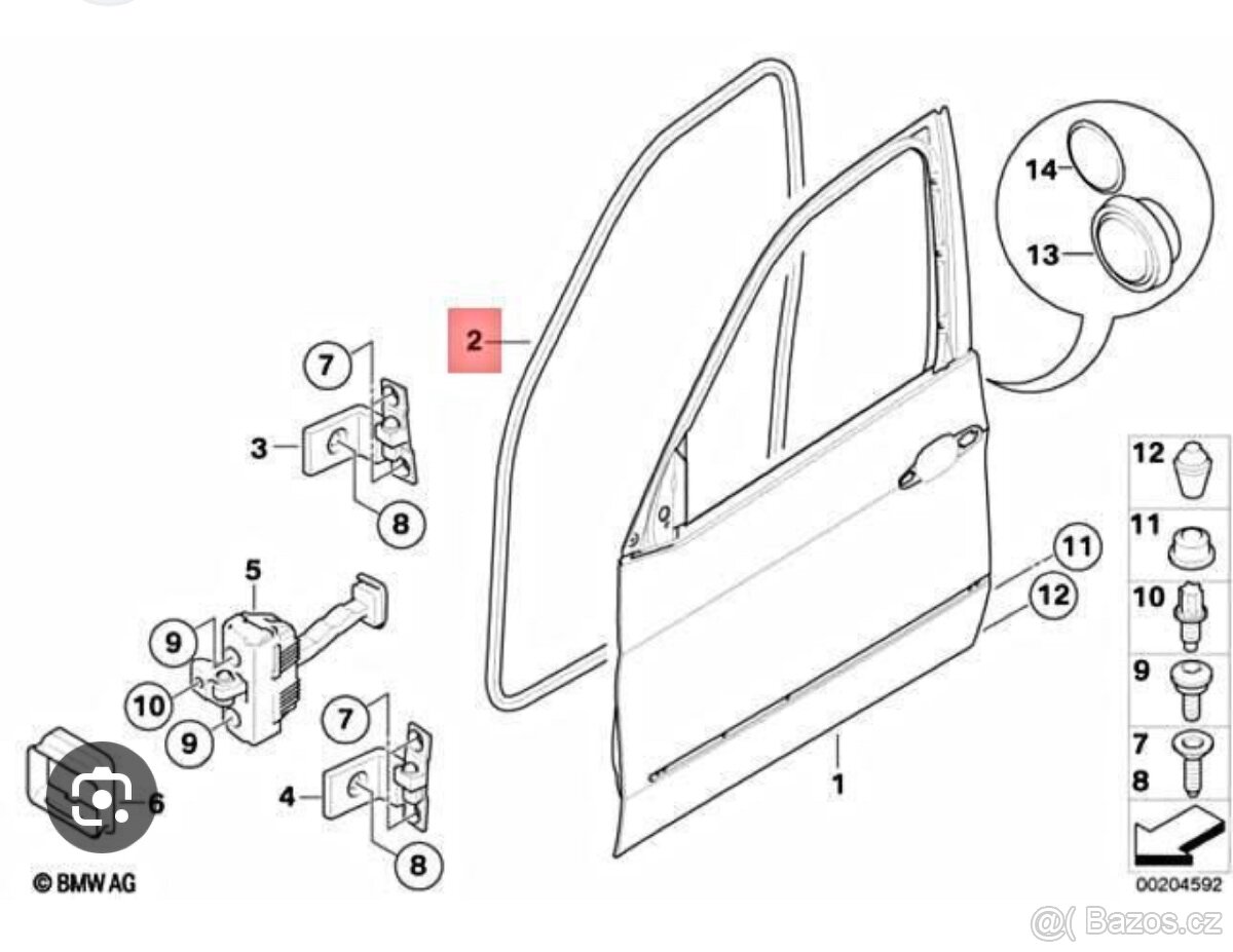 Těsnění dveří BMW X5 E70 51767220381