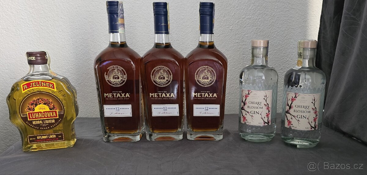 Originál alkohol, Metaxa, Gin, Likér