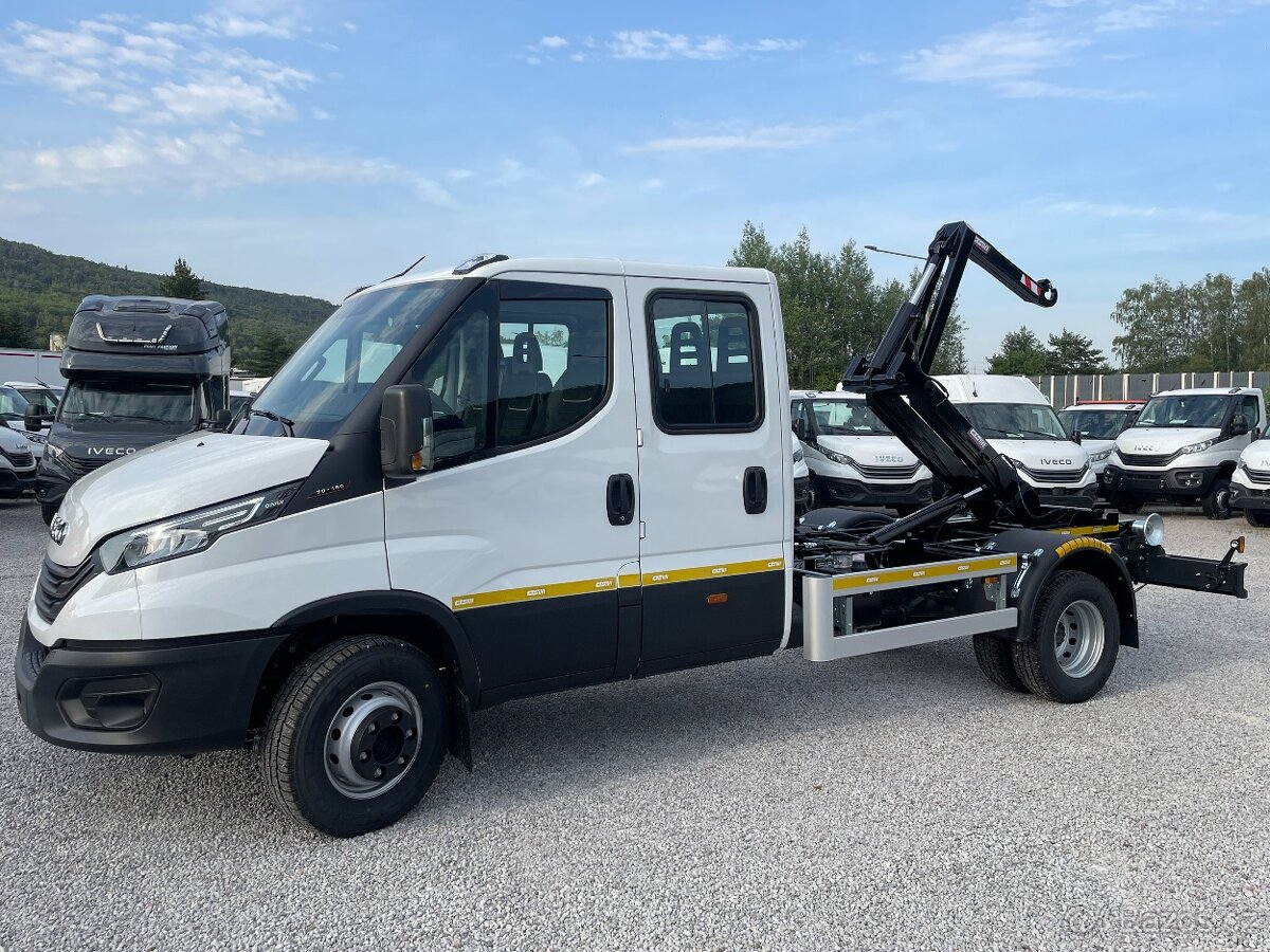 IVECO DAILY 70C18D kabina 6+1 s nosičem kontejnerů CTS 5t