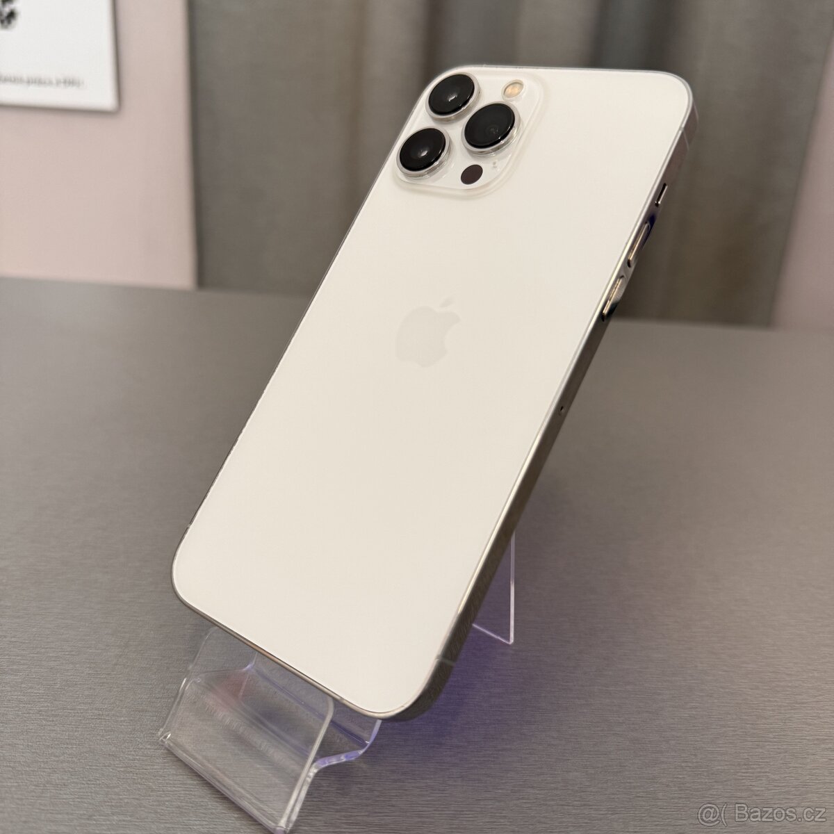 iPhone 13 Pro Max 128GB silver, pěkný stav, 12 měsíců záruka