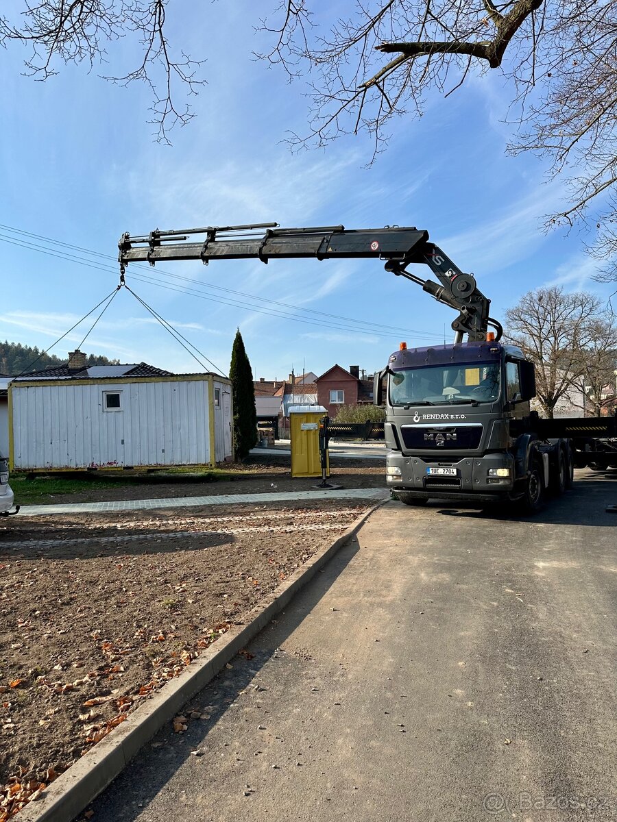 MAN TGS 26.540/Hiab hi-pro 600/návěs kontejner+BDF plato HR