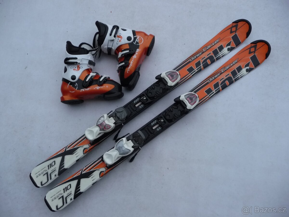 258. Detske lyže VOLKL - 110cm + boty ROSSIGNOL 33 eu - SET