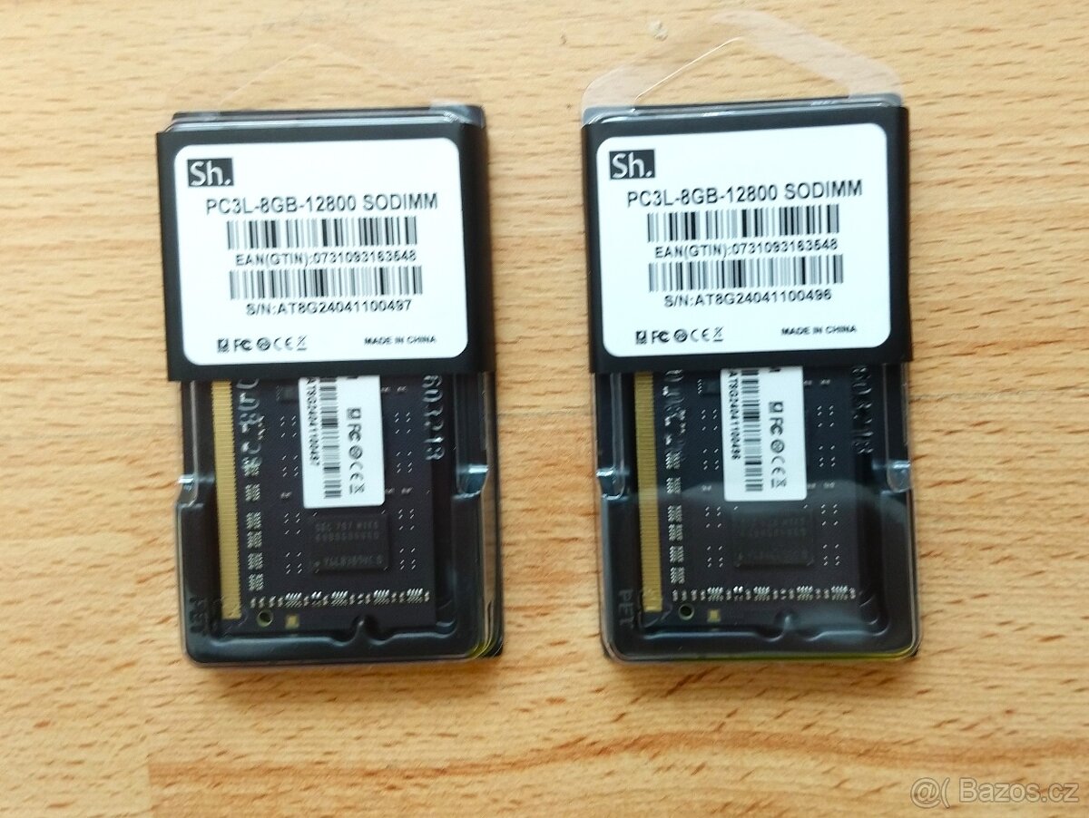 DDR3 - 16 GB(2x8GB), 1600 mHz, ntb,NOVÉ