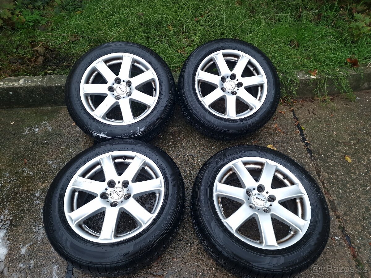 Alu Kola 5x120 r17, 215/60/17 zimní Nokian,7mm