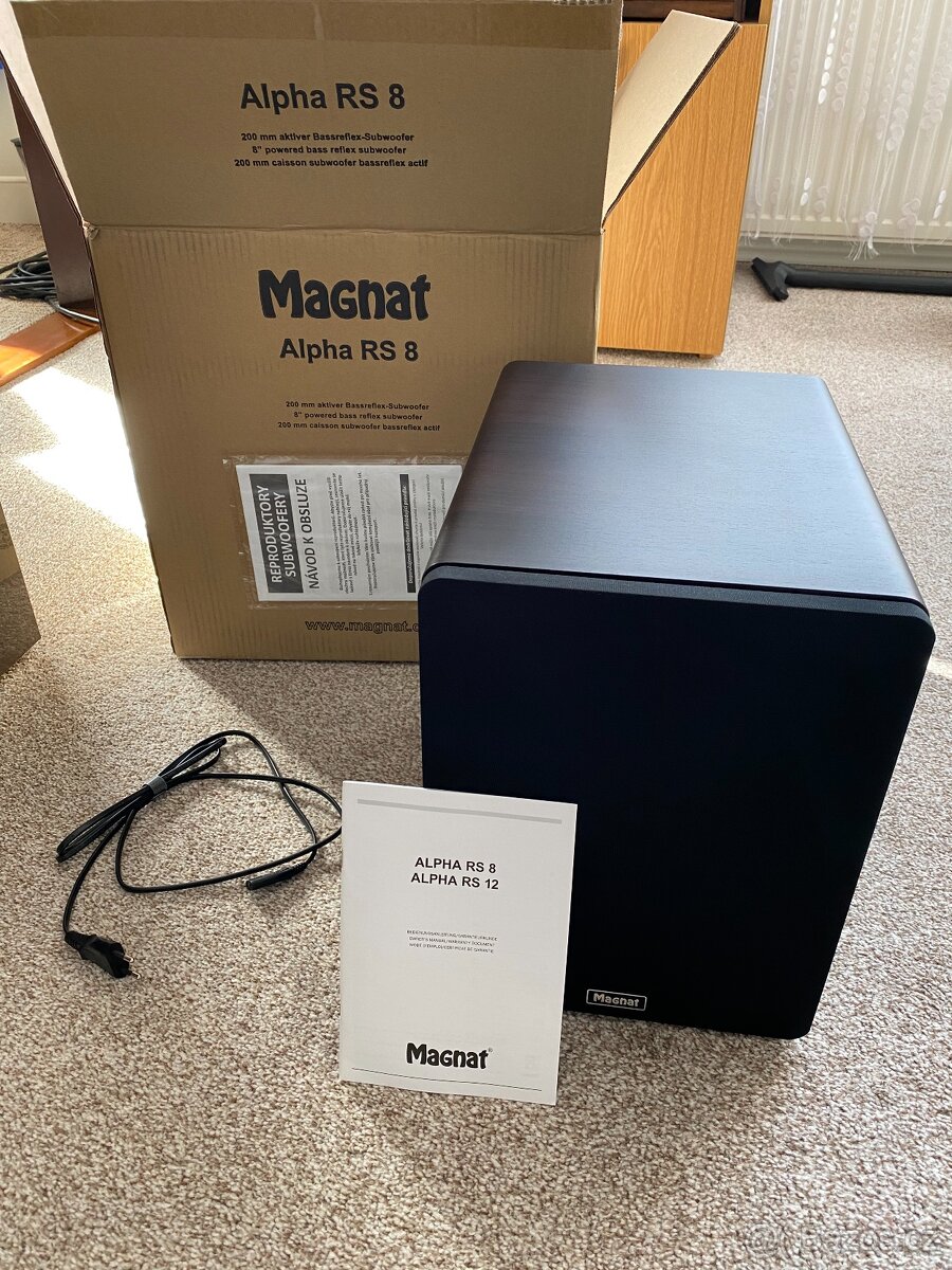 Kvalitní subwoofer Magnat Alpha RS 8 v orig. balení