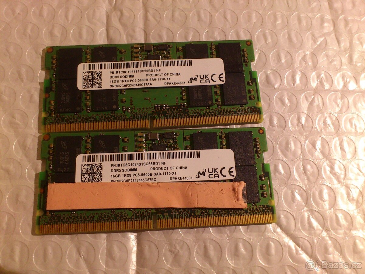 32GB (2x16 ) DDR5 SODIMM 5600 NB Micron