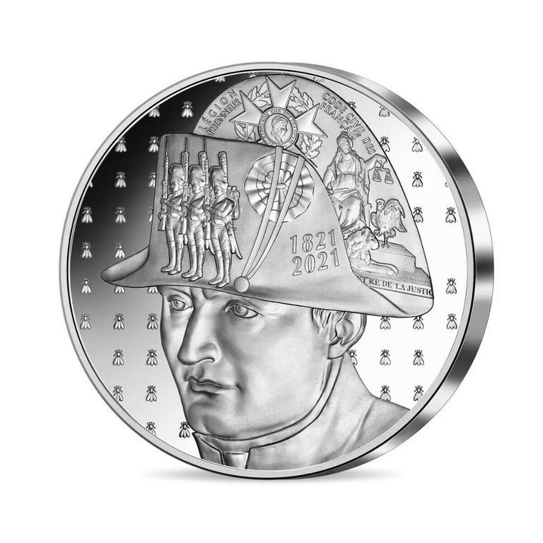 1 OZ Stříbrná mince 200. VÝROČÍ OD SMRTI NAPOLEONA, PROOF