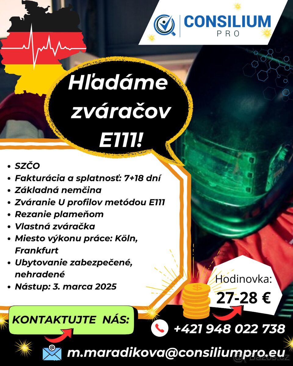 Hľadáme zváračov, metóda E111.