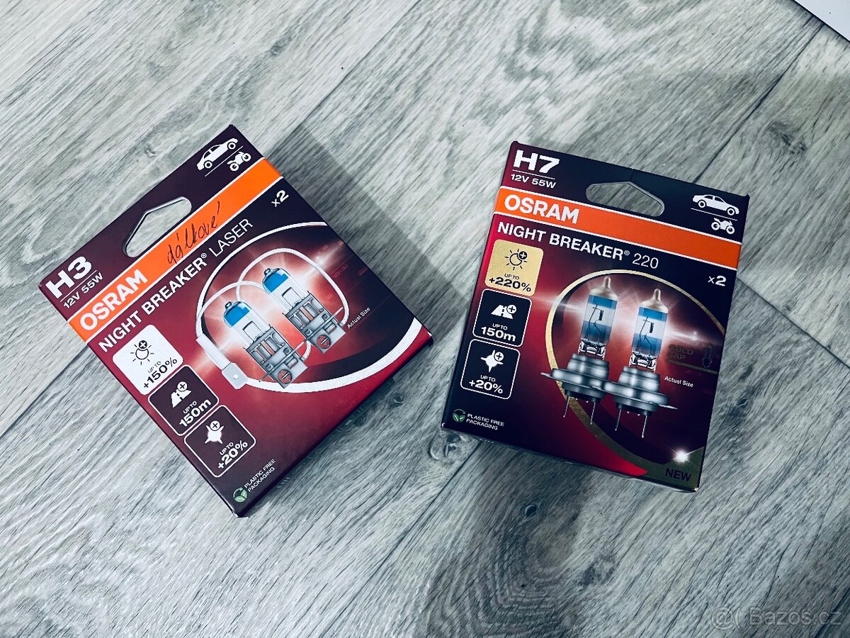 Žárovky OSRAM H3 a H7