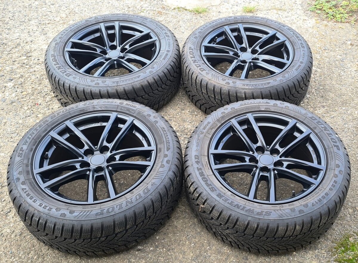 Alu kola BMW 5, G30, G31, Dunlop 225/55R17, 4x8mm