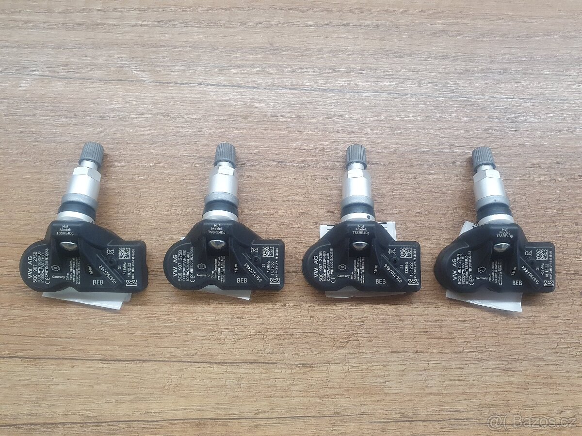 NOVÁ Sada 4ks senzor tlaku pneu TPMS Škoda, VW, Audi r.v.24