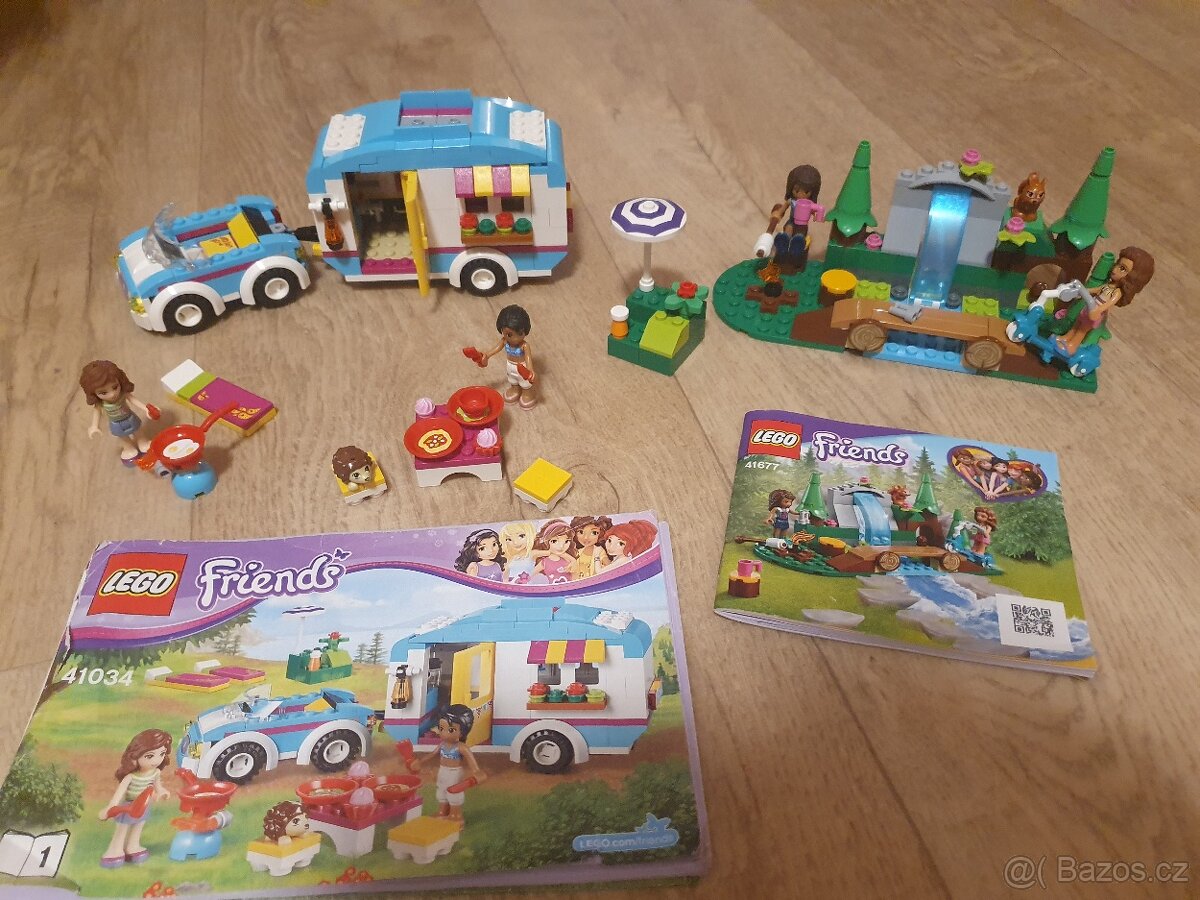 LEGO Friends 41034 Letní karavan a 41677 Vodopád v lese