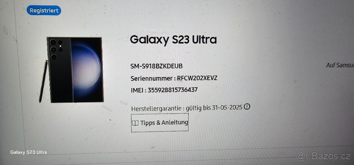 Samsung Galaxy S23 Ultra 8/256gb černý jako novy SM918B/DS