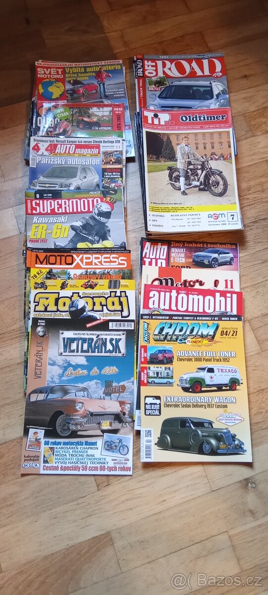 Časopisy mix motorek a automobilů