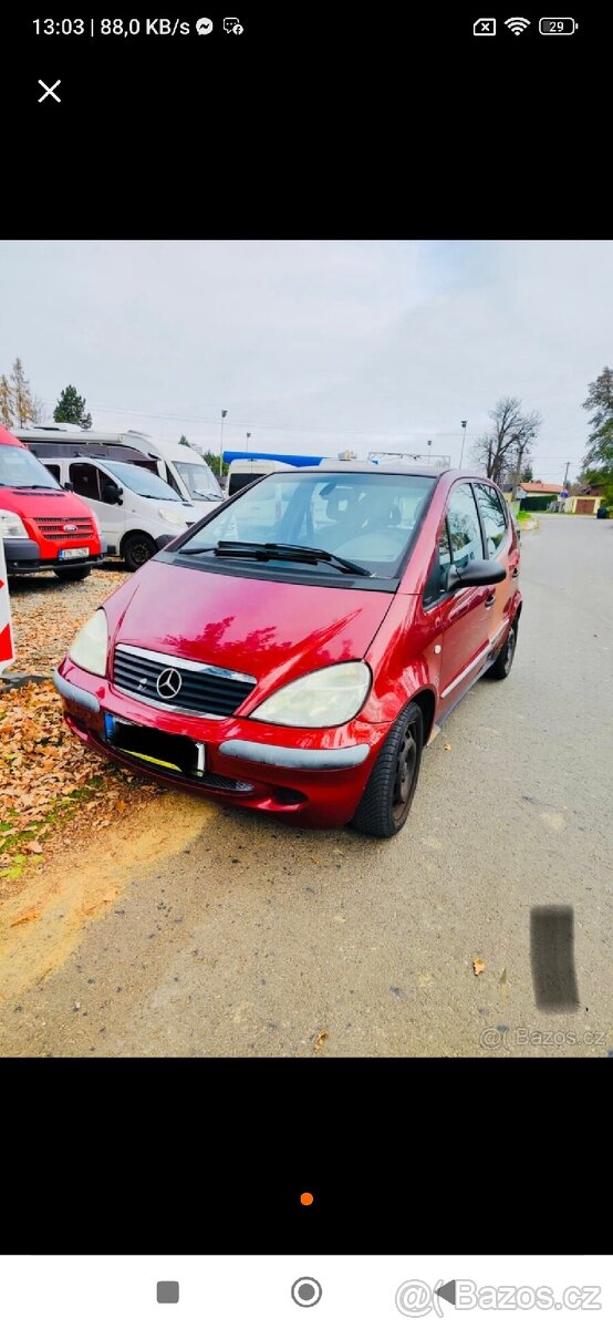 Prodám mercedes a170 cdi 2002 bez STK