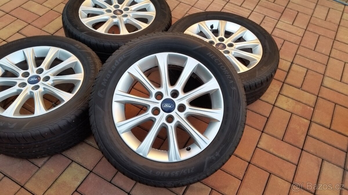 Letní sada FORD VOLVO 5x108 R16 pneu 215/55/16 Focus,Mondeo