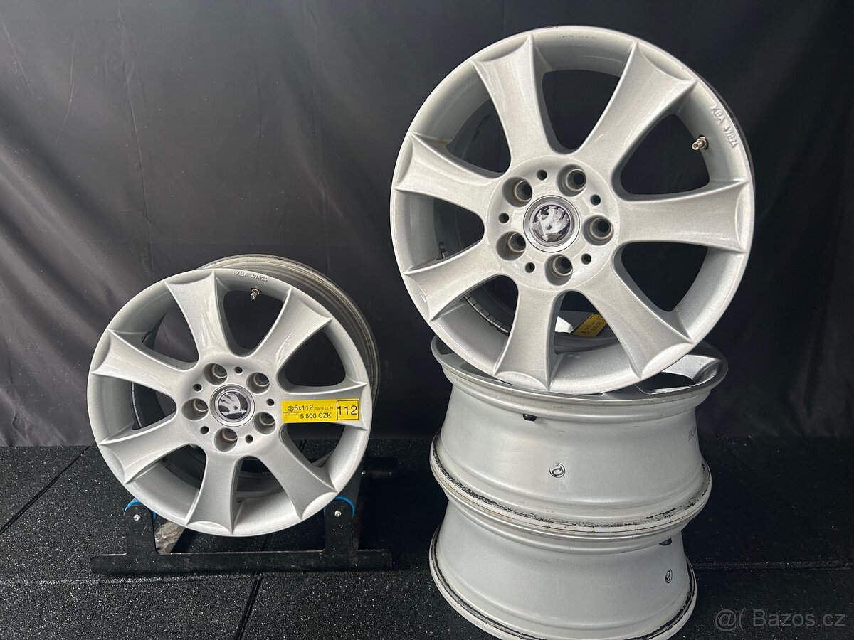 Zánovní alu kola Škoda 5x112 r16