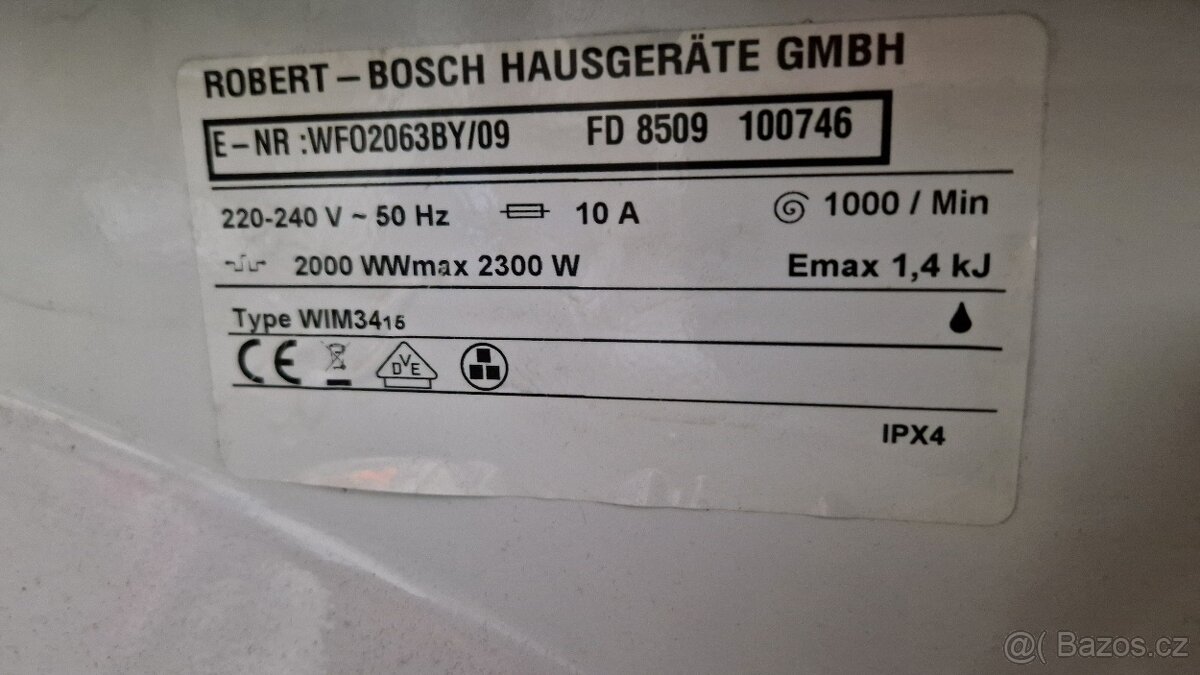 Bosch WFO2063BY pračka na náhradní díly