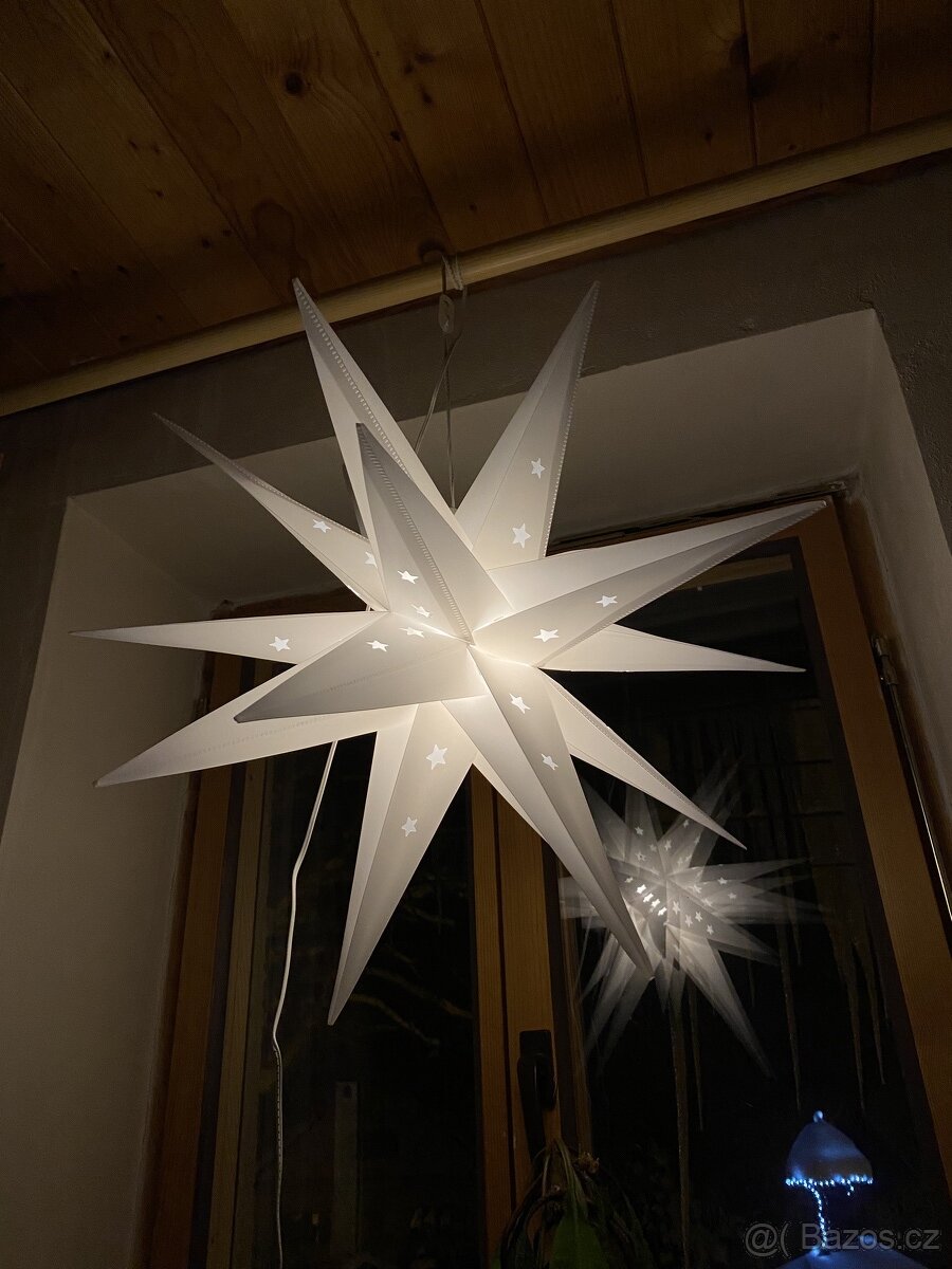 Salcar LED hvězda - teplá bílá, SLEVA 50%