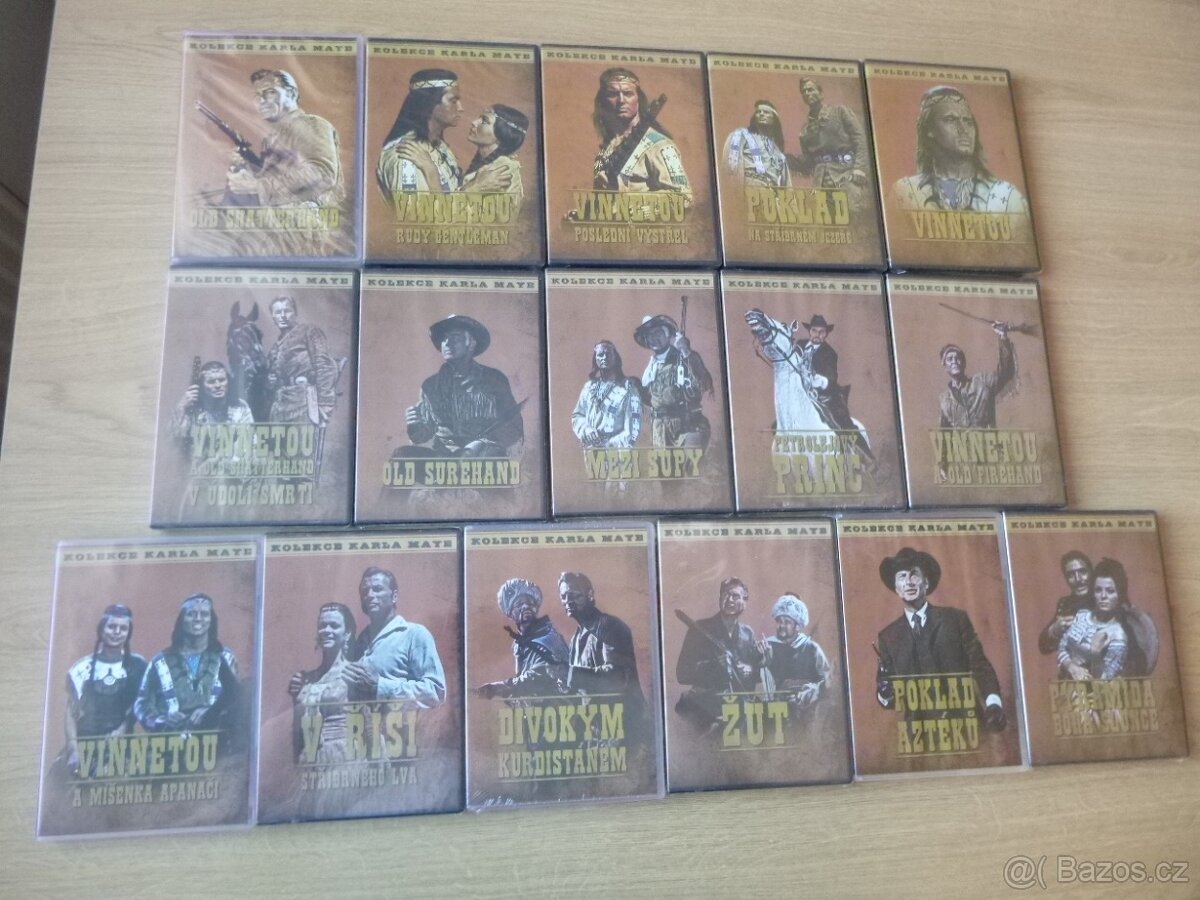 16dvd kompletni KOLEKCE KARLA MAYE cz dabing NOVE