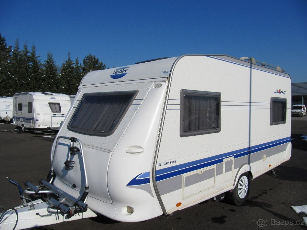 Prodám karavan Hobby 450 sf,r.v.2005 + mover + předstan.