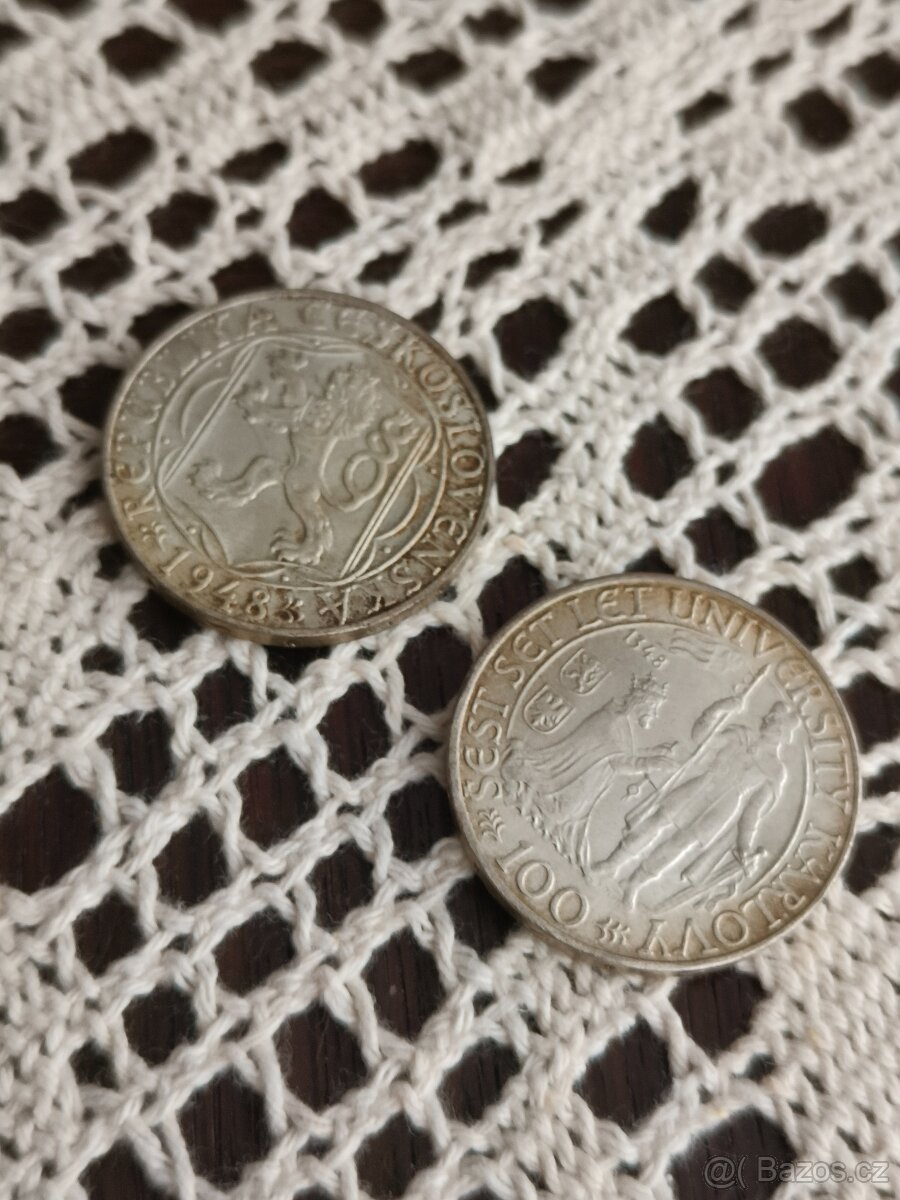 Ag 100 koruna 1948