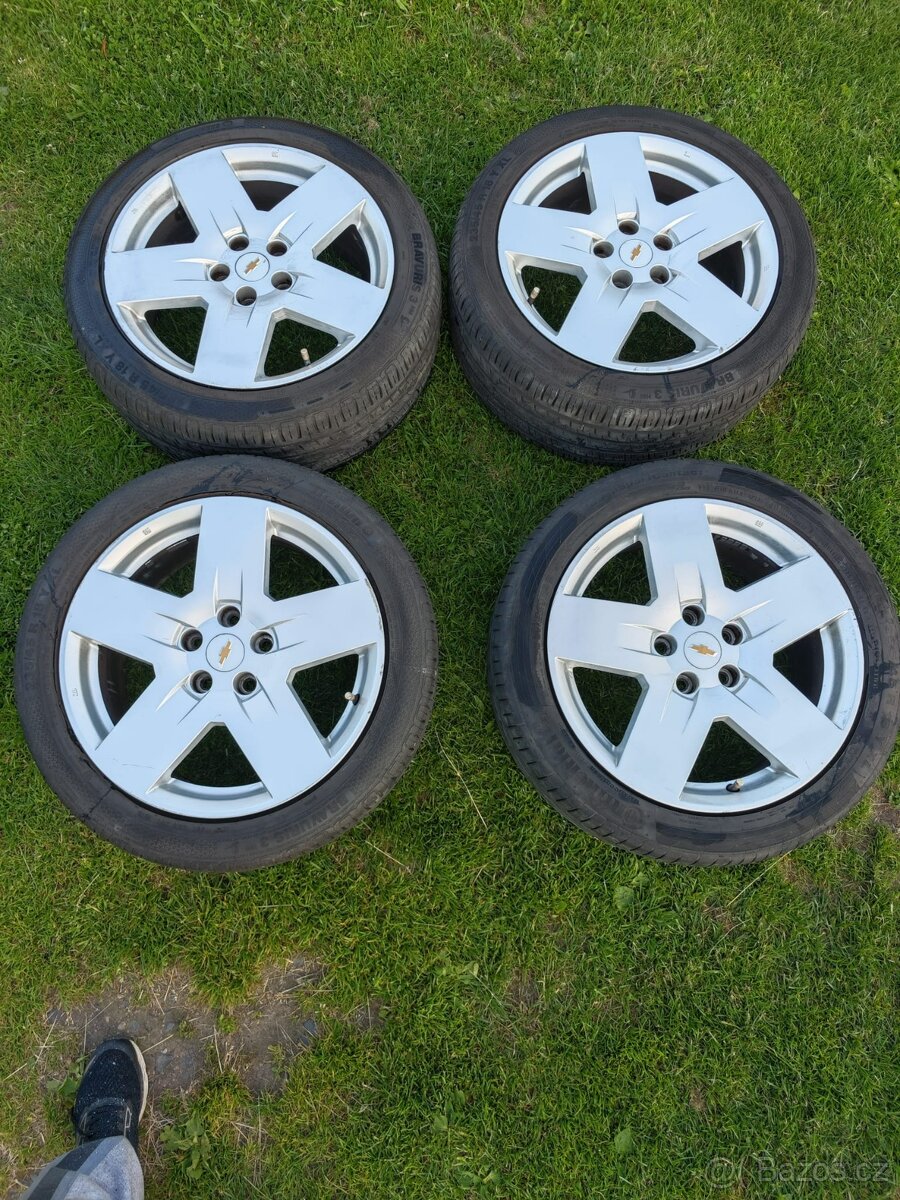 Alu kola Chevrolet Opel originál R18 4ks s pneu 5,5mm