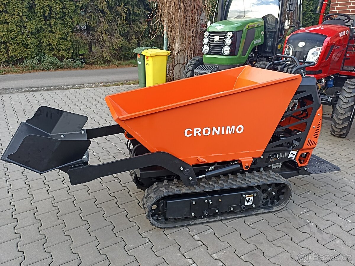 Pásový dumper 600 kg nosnost, samonakládací, plněhydraulický