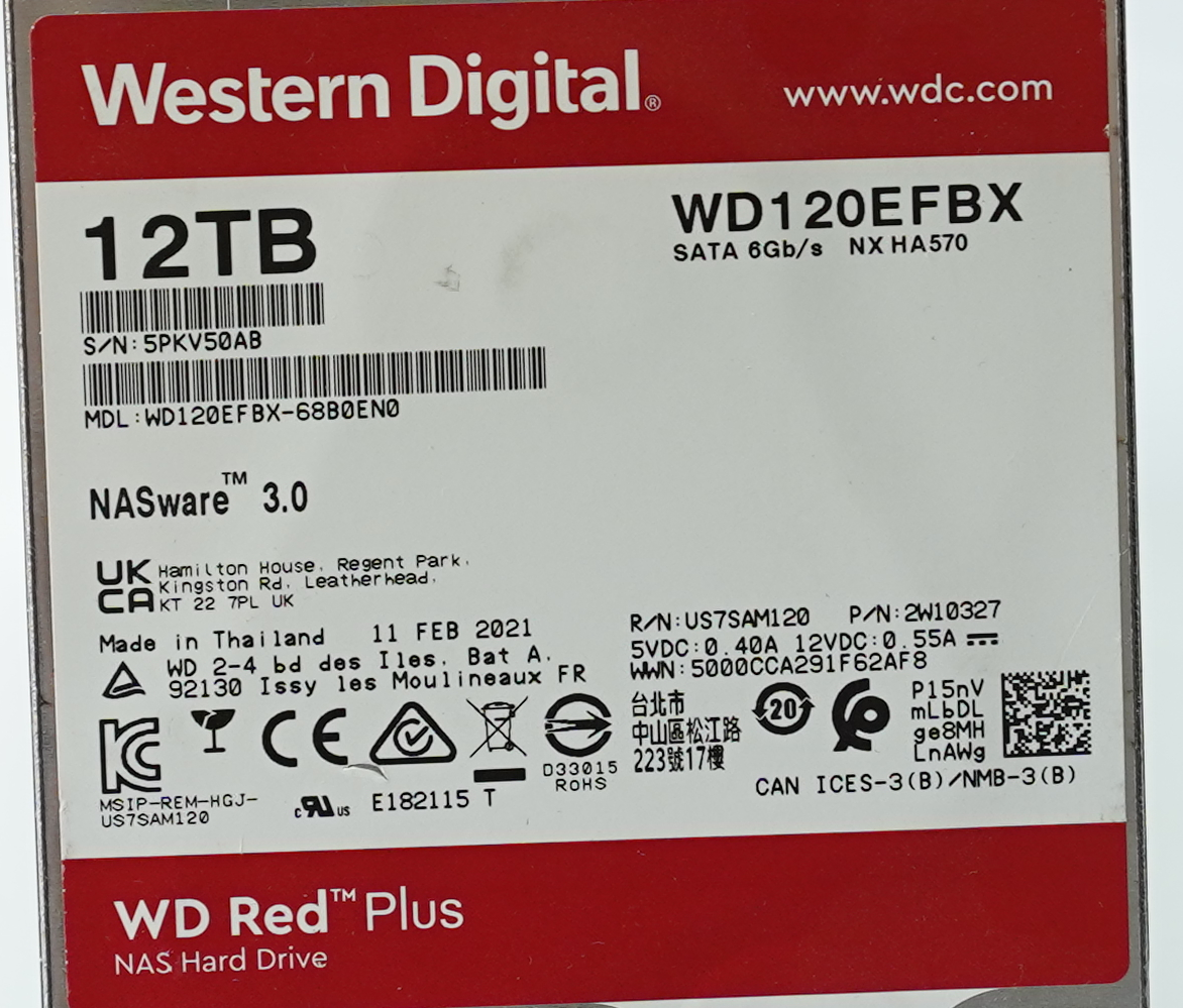 WD Red plus 12 TB HDD disk