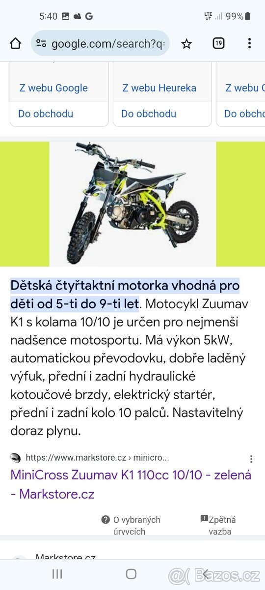 MiniCross Zuumav k1 110 cc