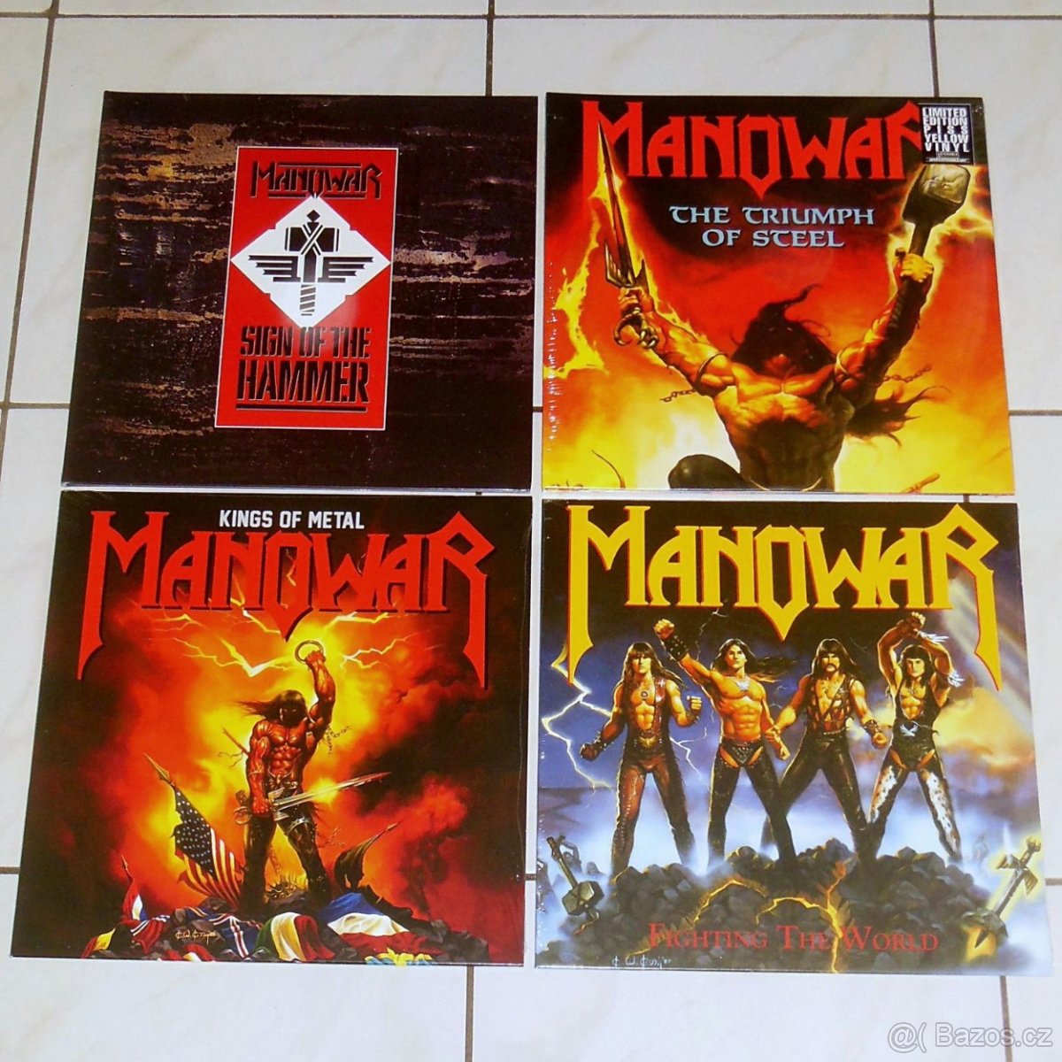 4x LP Manowar - Hammer / Fighting / Kings / Triumph Of Steel