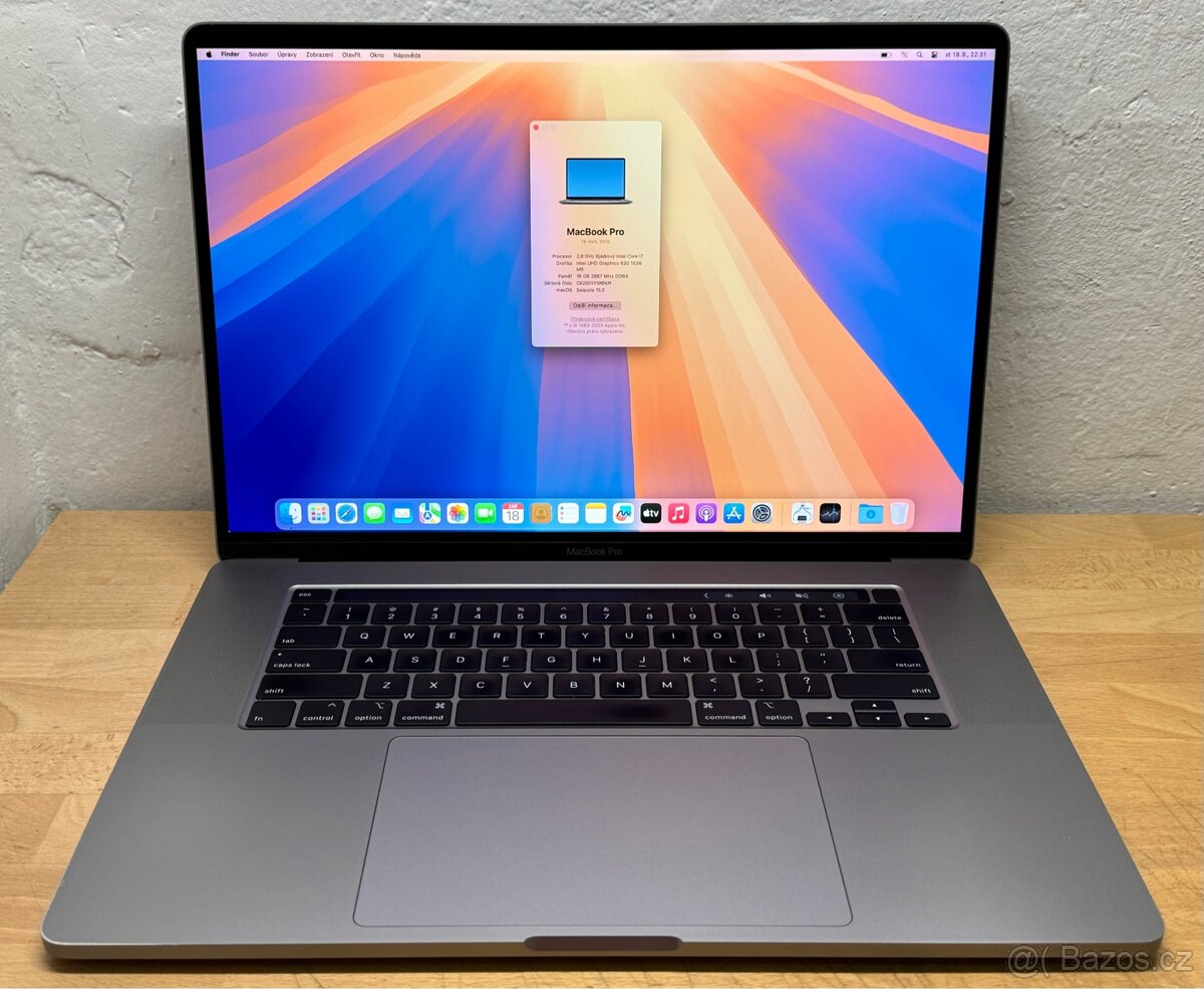 MacBook Pro 16” 2019/16GB RAM/i7/512GB SSD/ Záruka